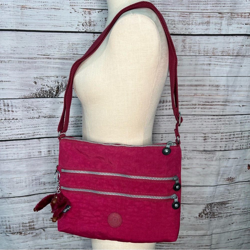 Kipling Alvar Crossbody Bag Magenta Nylon Purple‎ Purple